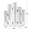 Silver Glass Tube Vase with Metal Stand 11" x 2" x 12"